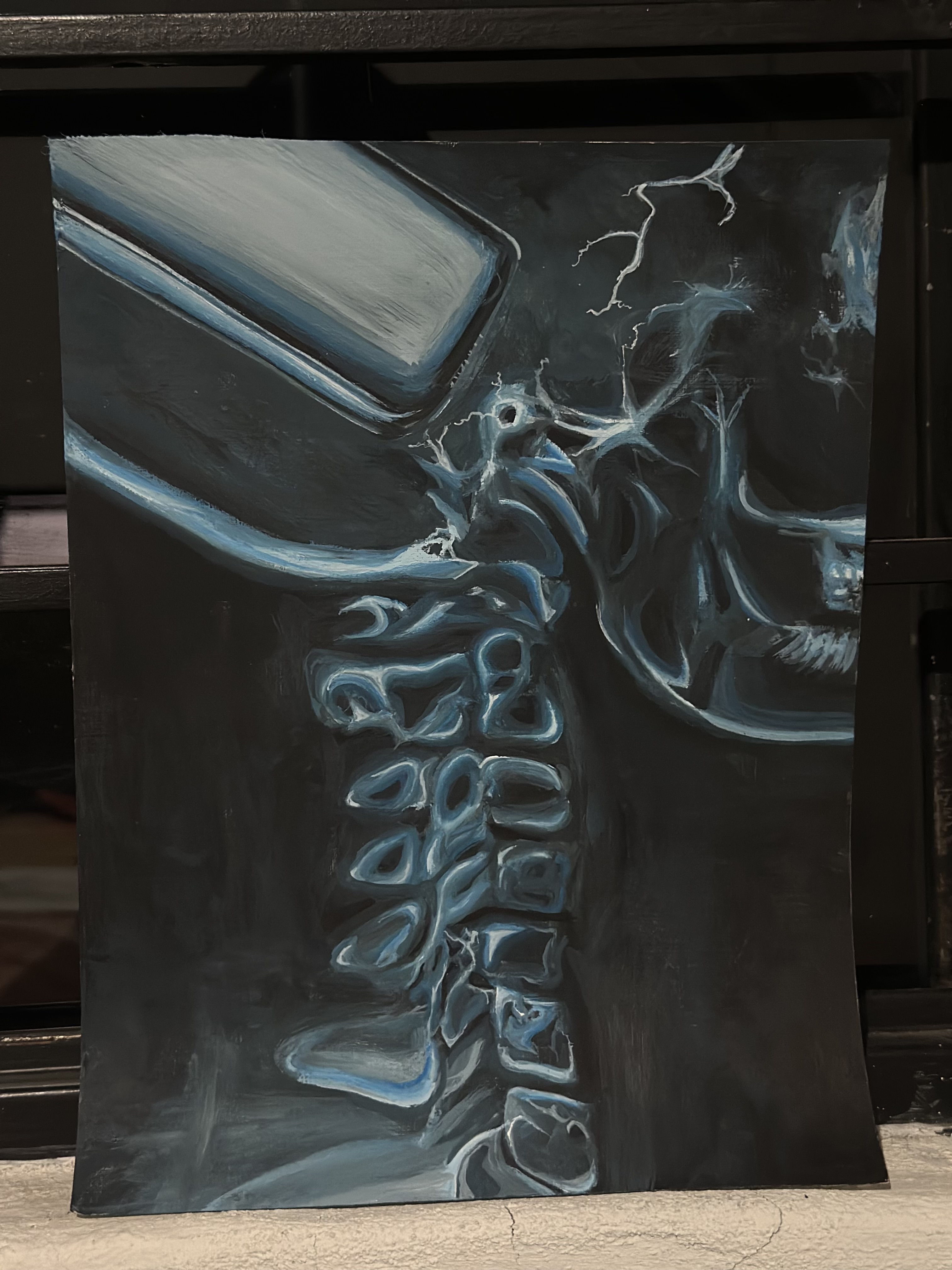 Pintura xray cráneo